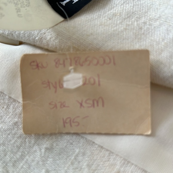 vtg 90s IIF $198 deadstock ivory cream AVANT GARDE blazer jacket S lined - Picture 12 of 13